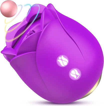 Rose-Shaped Clitoral Suction Vibrator with 5 Intensity Modes for Targeted Stimulation