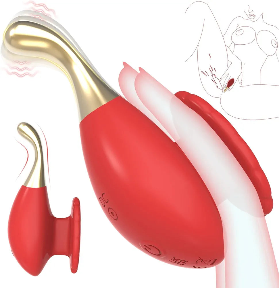 10-Mode Rechargeable Finger-Clip Clitoral Stimulator and Nipple Massager for Couples