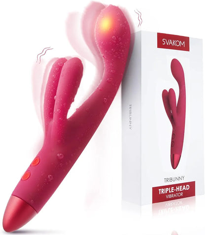 SVAKOM Tribunny Dual-Stimulation Heated Rabbit Vibrator with G-Spot and Anal Functionality