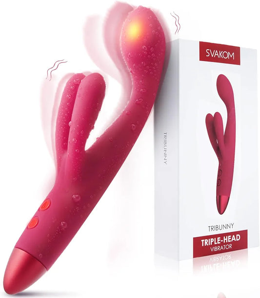 SVAKOM Tribunny Dual-Stimulation Heated Rabbit Vibrator with G-Spot and Anal Functionality