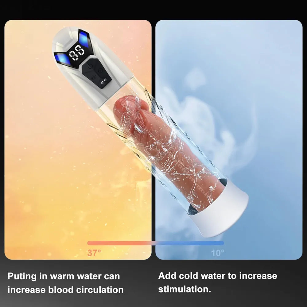 Male Penis Pump Adult Sex Toys for Men Automatic Enlargers & Extend Pump for Men with 10 Erection Training Modes Male Masturbator Electirc Penis Pump Entender Pumps & Enlargers 