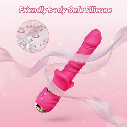 Rechargeable Waterproof Thrusting and Vibrating G-Spot Massager with LED Display