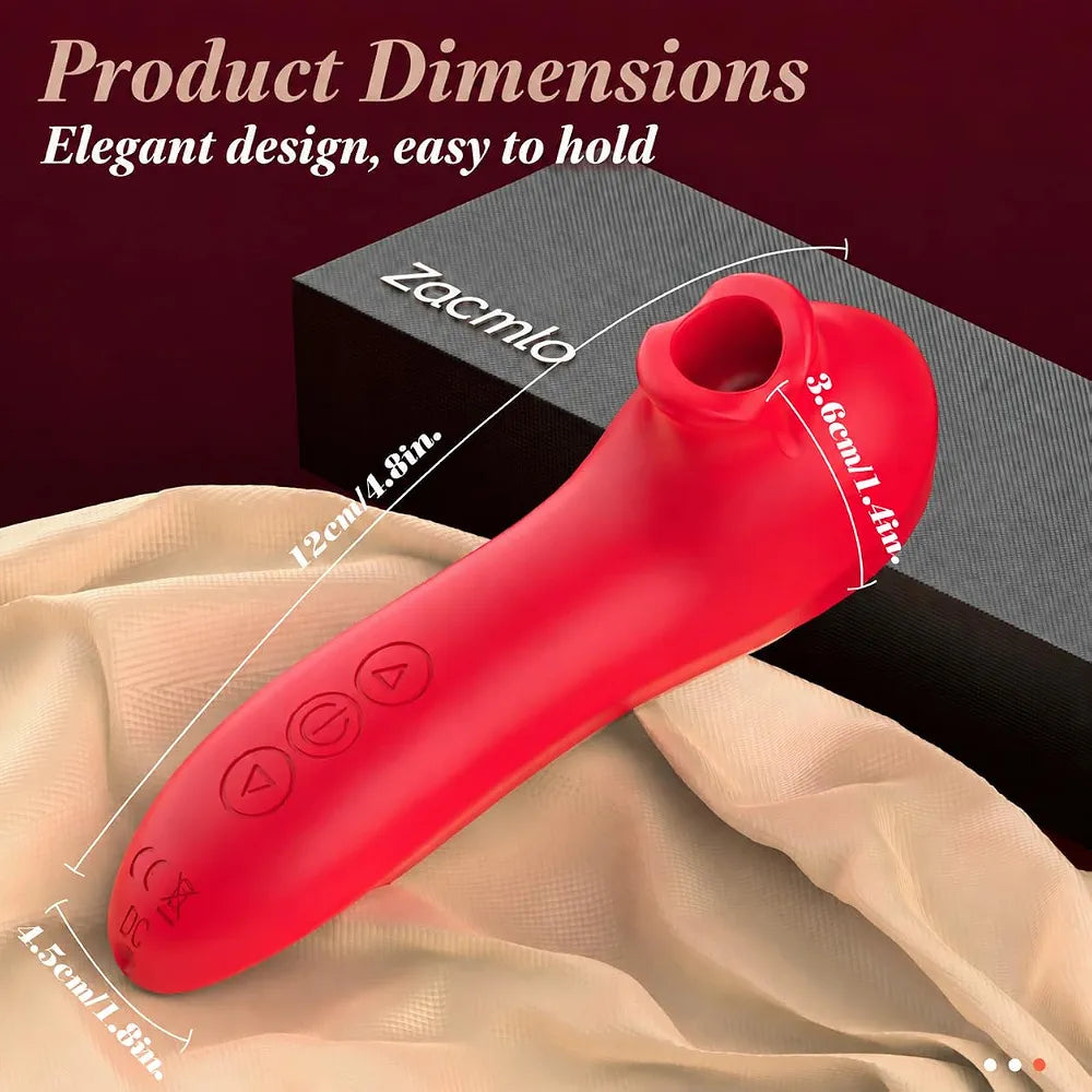 Dual-Stimulation Clitoral and Nipple Suction Vibrator with G-Spot Pulsation
