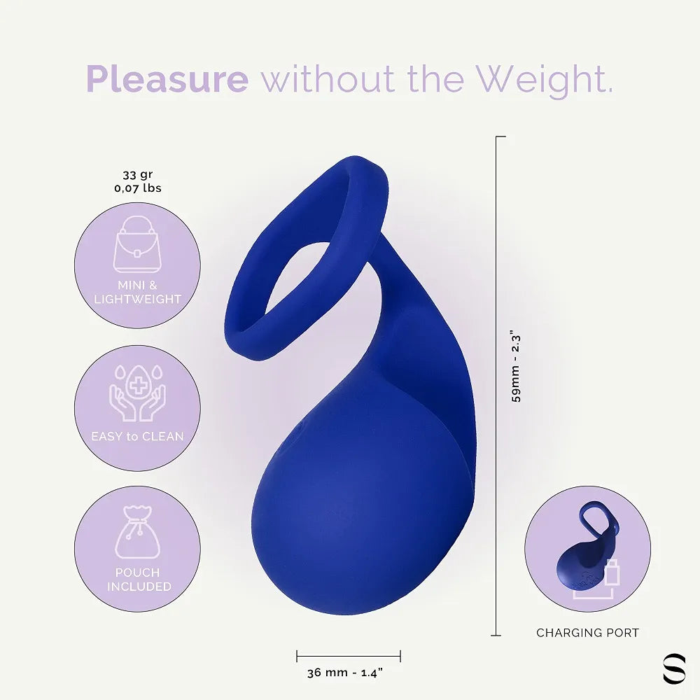 SEDUCTIFY Platinum Silicone Mini G-Spot Vibrator - 7 Modes, Waterproof & Travel-Friendly