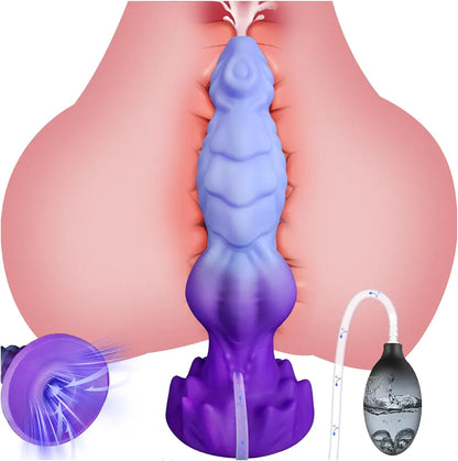 8.1" Fantasy Dragon Ejaculating Dildo with Knot and Suction Cup
