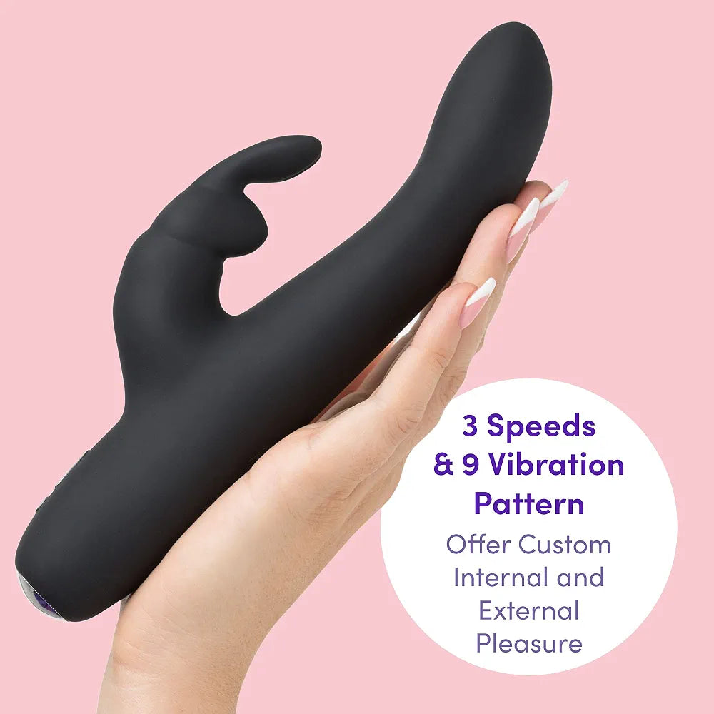 Fifty Shades of Grey Slimline Silicone G-Spot Rabbit Vibrator - 9 Vibration Modes, 3 Speeds, Rechargeable & Waterproof
