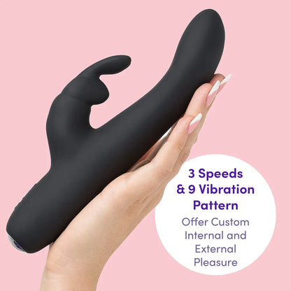 Fifty Shades of Grey Slimline Silicone G-Spot Rabbit Vibrator - 9 Vibration Modes, 3 Speeds, Rechargeable & Waterproof