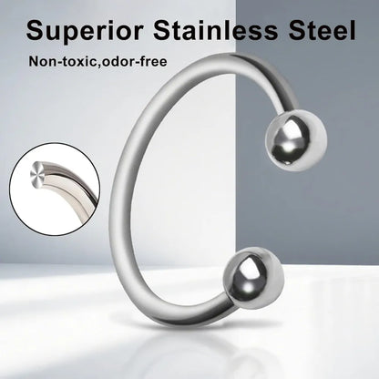 Premium Stainless Steel Adjustable Penis Ring Set - 6 Sizes for Enhanced Performance and Stimulation