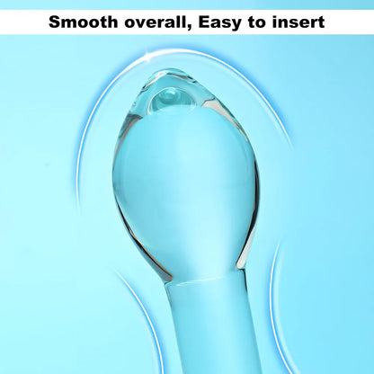 Beginner-Friendly 3-Piece Glass Anal Training Plug Set
