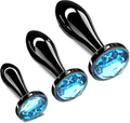 3-Piece Crystal Diamond Metal Anal Butt Plug Set for Beginners - Safe Anal Training Toy for Men and Women