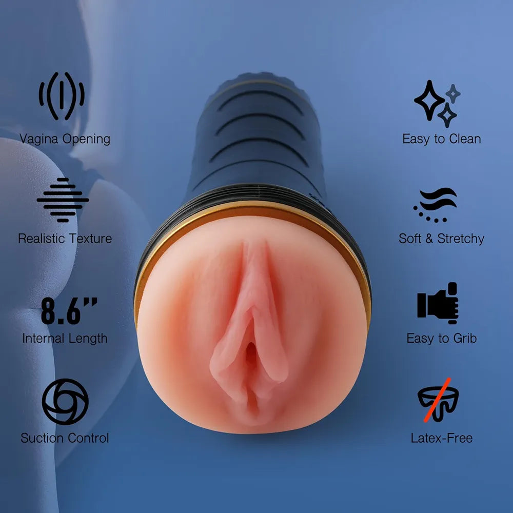 Tracy's Dog Realistic Male Masturbator Cup - Premium Lifelike Textured Pocket Pussy Stroker for Men