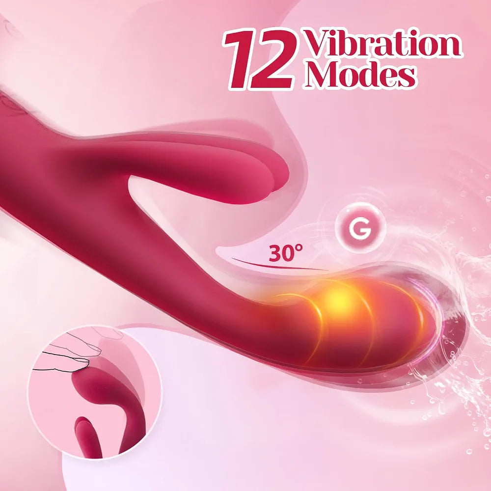 SVAKOM Tribunny Dual-Stimulation Heated Rabbit Vibrator with G-Spot and Anal Functionality