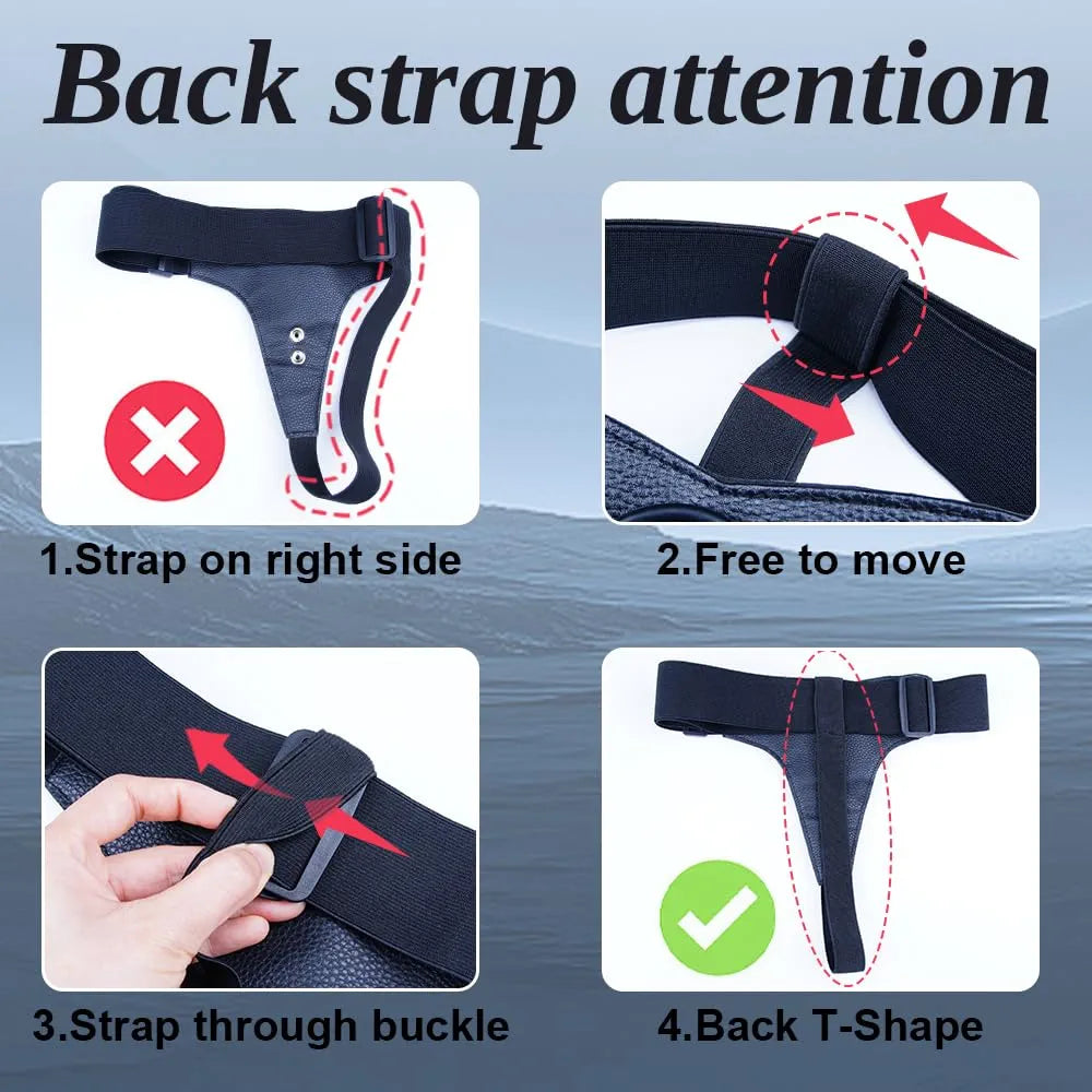 Adjustable Black PU Leather Suction Cup Dildo Holder for Furniture and Sex Swings