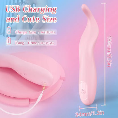 Premium Rechargeable Waterproof Wand Massager with 10 Vibration Modes for Targeted Stimulation