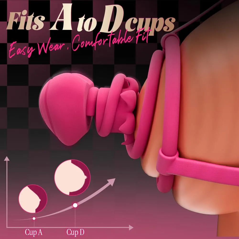6-in-1 App-Controlled Wearable Nipple Stimulator with 10 Vibration Modes