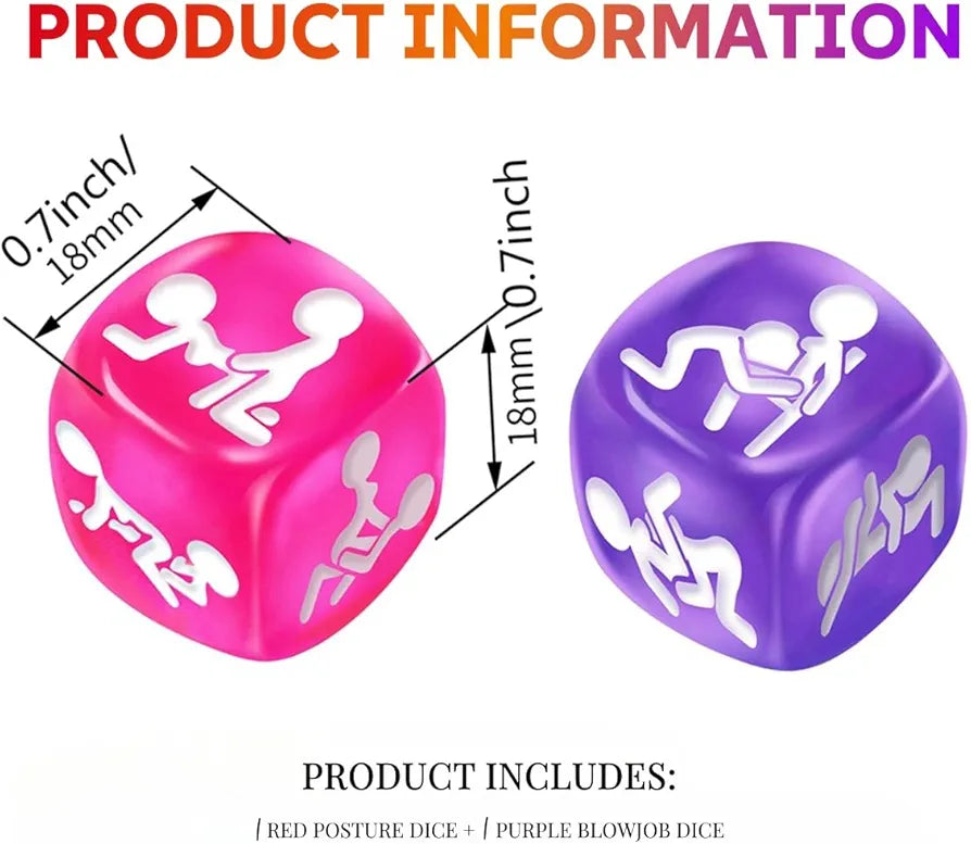 Romantic Adult Dice Game for Couples - Fun Bedroom Activity Set