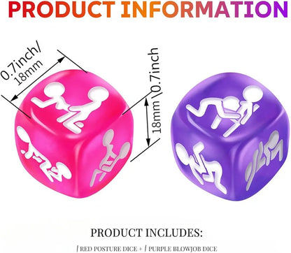 Romantic Adult Dice Game for Couples - Fun Bedroom Activity Set