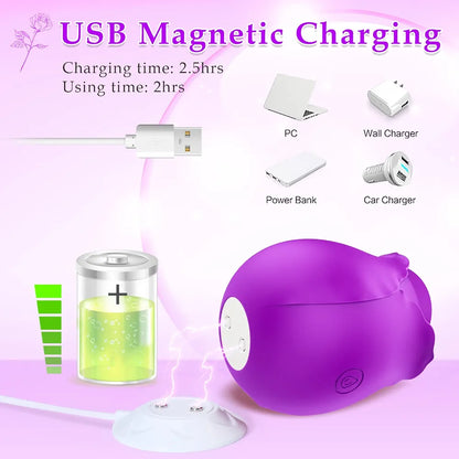 Vlatne 7-Mode Tapping Clitoral and Nipple Vibrator - Purple