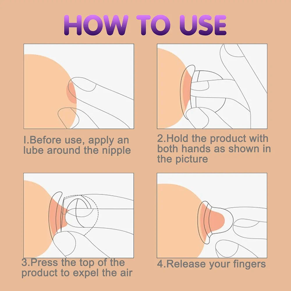 Transparent Silicone Nipple Suction Stimulator with Travel Case