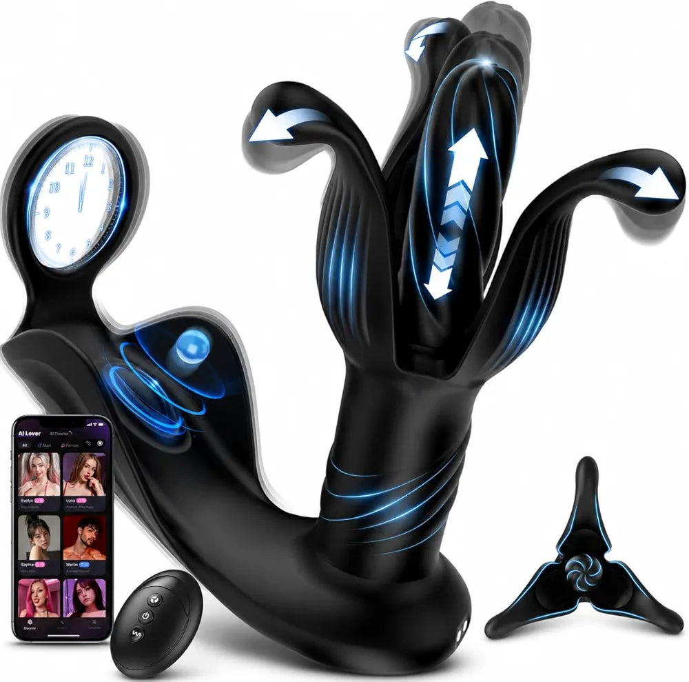 AI-Powered Prostate Massager with App-Controlled Thrusting and Vibration