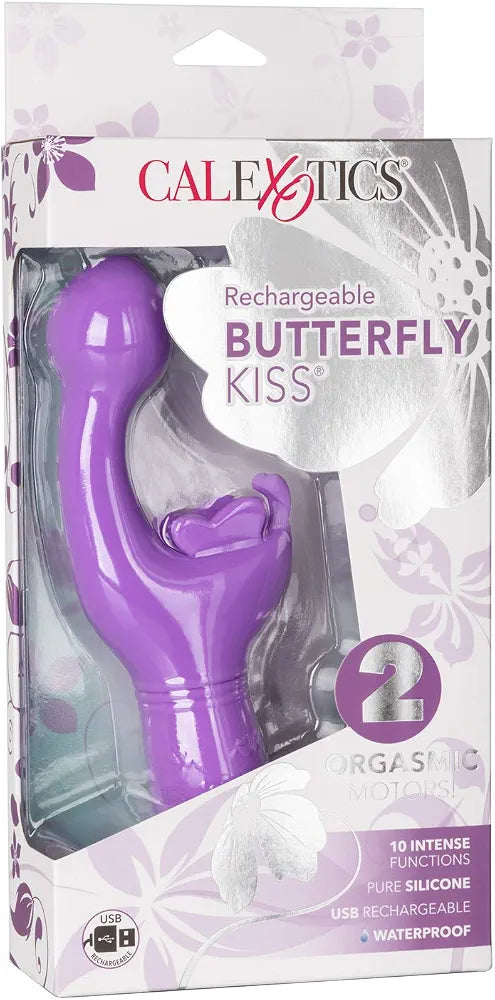 CalExotics Butterfly Kiss Rechargeable Vibrator - Purple