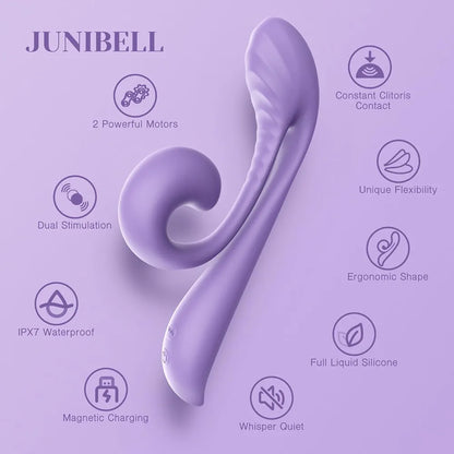 Tracy's Dog Dual-Stimulation Rabbit Vibrator with 10 Vibration Modes, Flexible Silicone G-Spot and Clitoral Massager