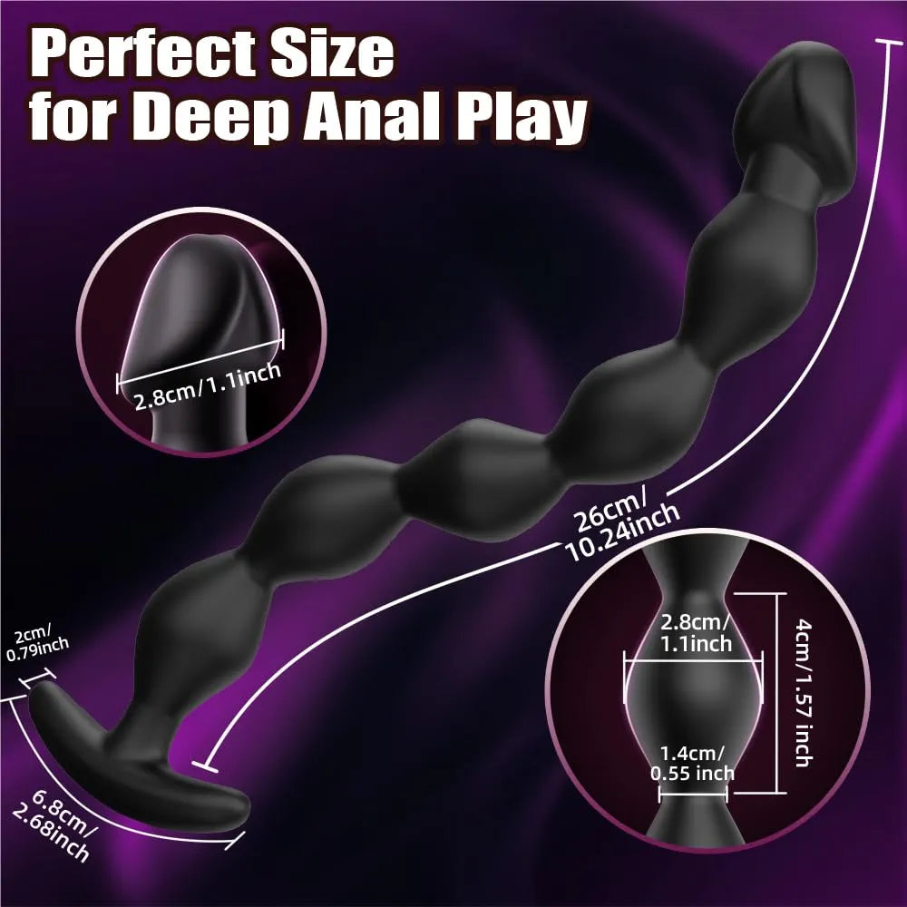 Premium Silicone Anal Bead Trainer and Prostate Massager Set for Couples