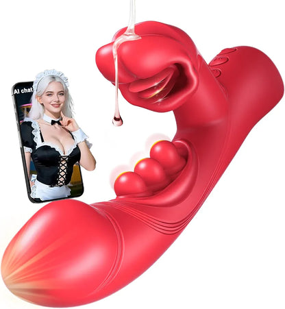 Premium App-Controlled Rabbit G-Spot Wand Vibrator with Dual-Action Stimulation