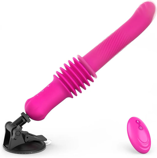 Tracy’s Dog Premium Thrusting Dildo Sex Machine with Heating, Remote Control, and 10 Vibration Modes