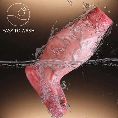 2.5'' Diameter Large Realistic Penis Sleeve,FAJACHE Reusable Cock Enlarger Extender with Thickened Elastic Penis Ring to Prolong Sex/Delay Ejaculation/Enhance Erection,Silicone Sheath Adult Sex Toys