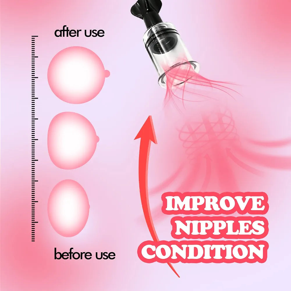 8-Piece Adjustable Vacuum Suction Nipple and Clitoral Stimulator Set for Couples