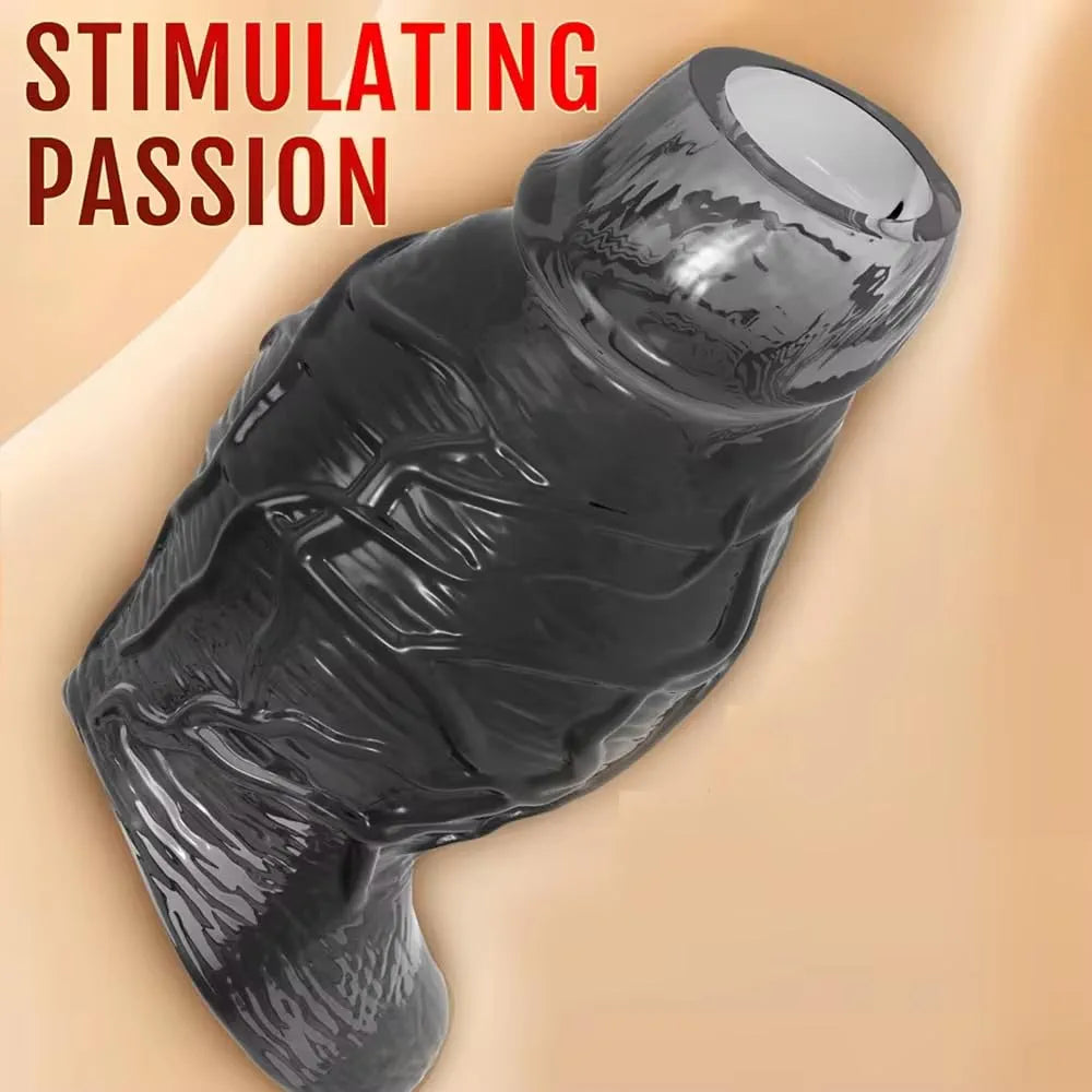 Reusable Silicone Penis Extender and Delay Cock Sleeve for Enhanced Performance