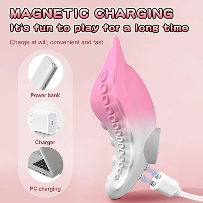 Malika Wearable Butterfly Panty Vibrator with 9 Vibration Modes for G-Spot and Clitoral Stimulation