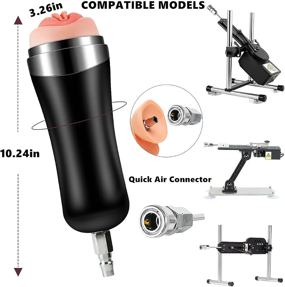 Automatic Thrusting Male Masturbator with Quick Lock Attachment for Sex Machines