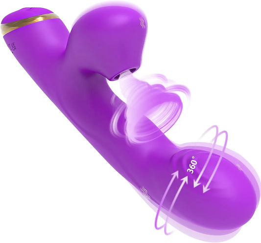 Advanced Rabbit G-Spot Vibrator with Suction, Rotation, and 7-Mode Stimulation for Couples