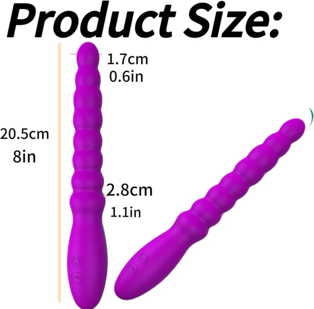 10-Mode Rechargeable Vibrating Anal Bead Plug for Prostate and G-Spot Stimulation