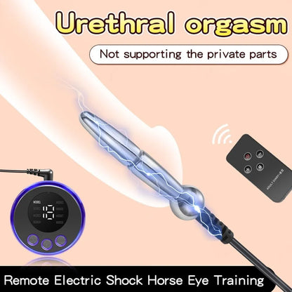 Heuceo 3-Piece Metal Electric Shock Urethral Dilator Set for E-Stim and BDSM Play