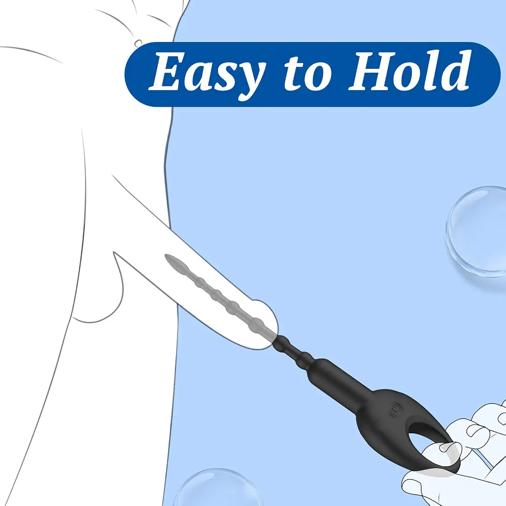 10-Mode Silicone Urethral Vibrating Plug and Sounding Rod for Men