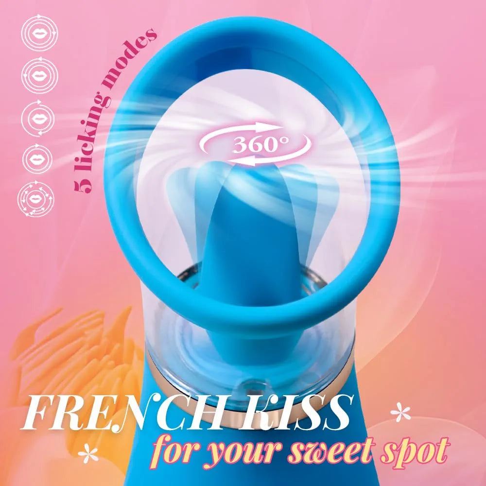 4-Mode Vacuum Clitoral & Nipple Stimulator with 5-Speed Tongue Licking Function
