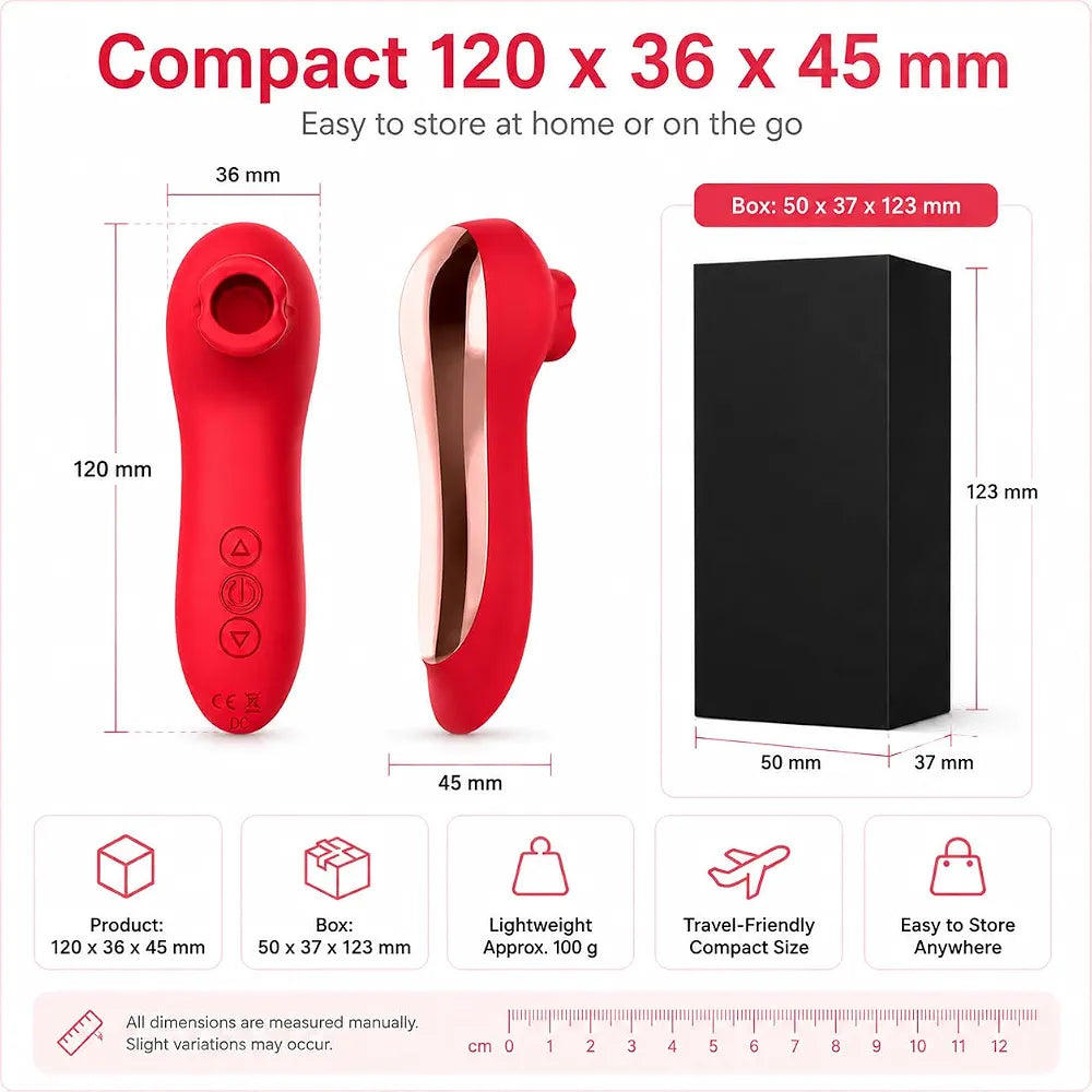 Dual-Stimulation Clitoral and Nipple Suction Vibrator with G-Spot Pulsation