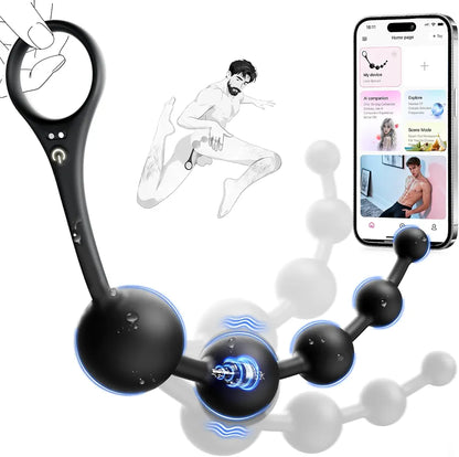 14.5-Inch Remote-Controlled Vibrating Anal Plug and Prostate Massager with 9 Modes