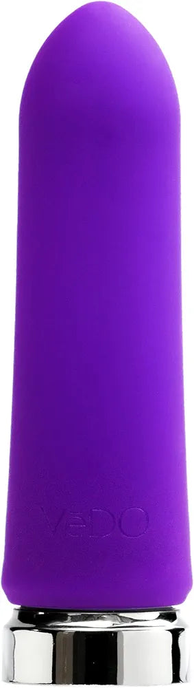 VeDO BAM Rechargeable Bullet Vibrator - Waterproof 10-Mode Personal Massager, Purple