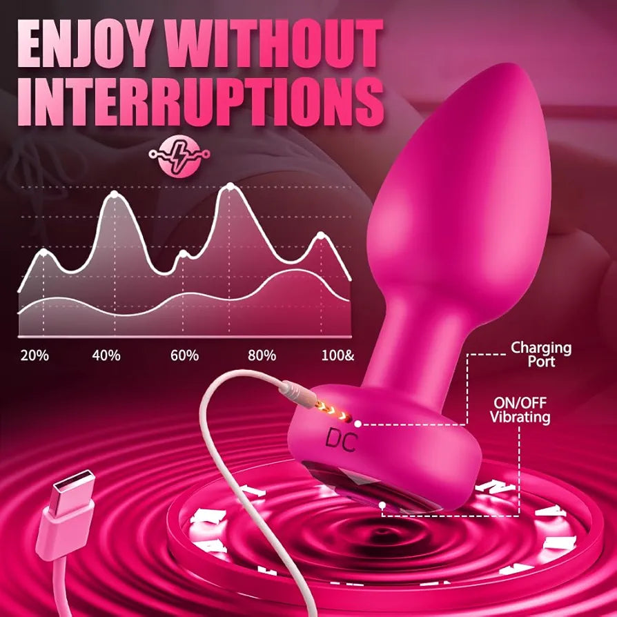 Premium 3-Piece Silicone Anal Training Set with App-Controlled Vibrating Butt Plug and Dildo