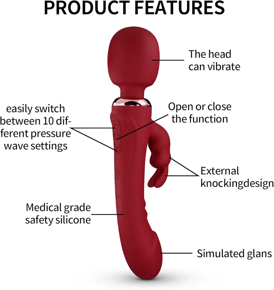 10-Mode Realistic Silicone G-Spot and Clitoral Vibrator for Solo and Couples