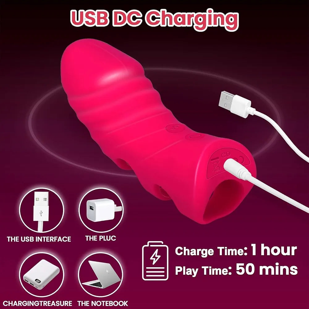 10-Mode Rechargeable Finger-Wearable G-Spot and Clitoral Stimulator