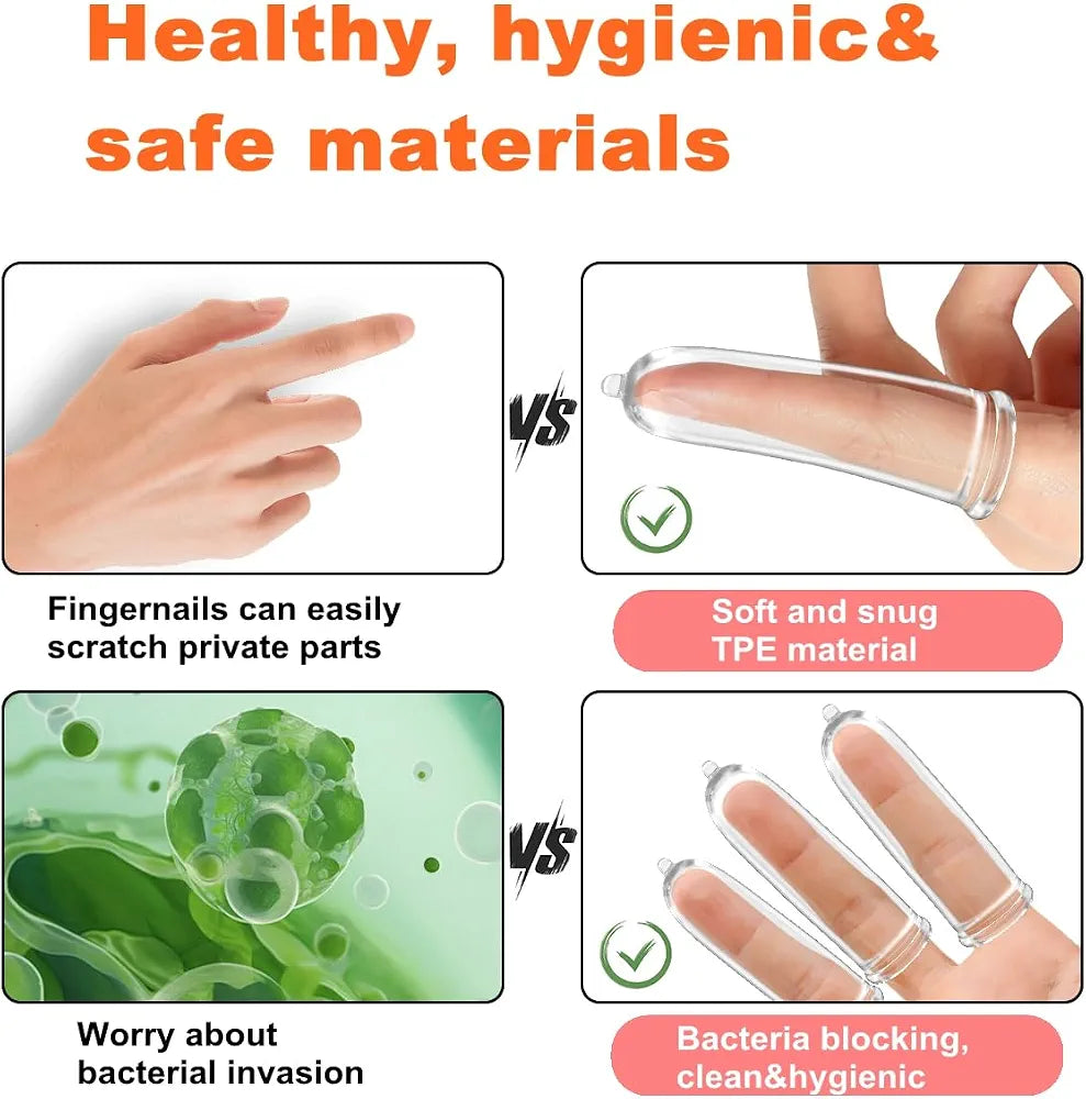 2-Piece Silicone Finger Cots for Intimate Stimulation and Sensual Play
