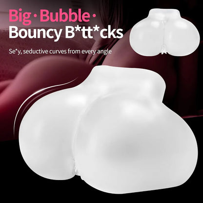 Premium Realistic 4.62LB Dual-Entry Masturbator with Soft Tactile Buttocks and Visual Vagina/Anal Stimulation
