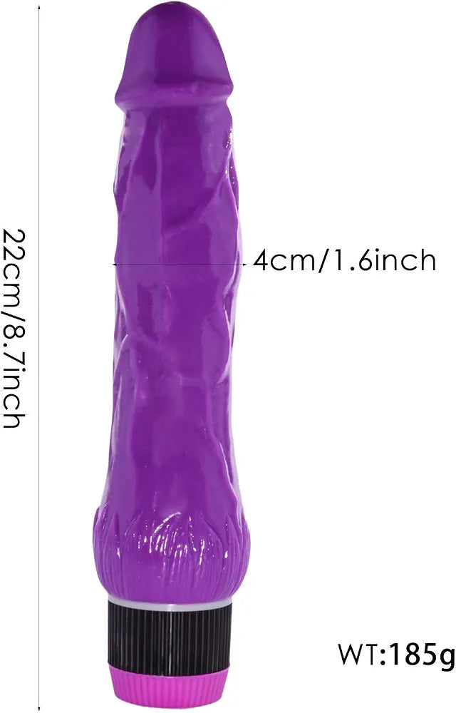 Realistic 8.7-Inch Vibrating G-Spot and Clitoral Stimulator for Couples