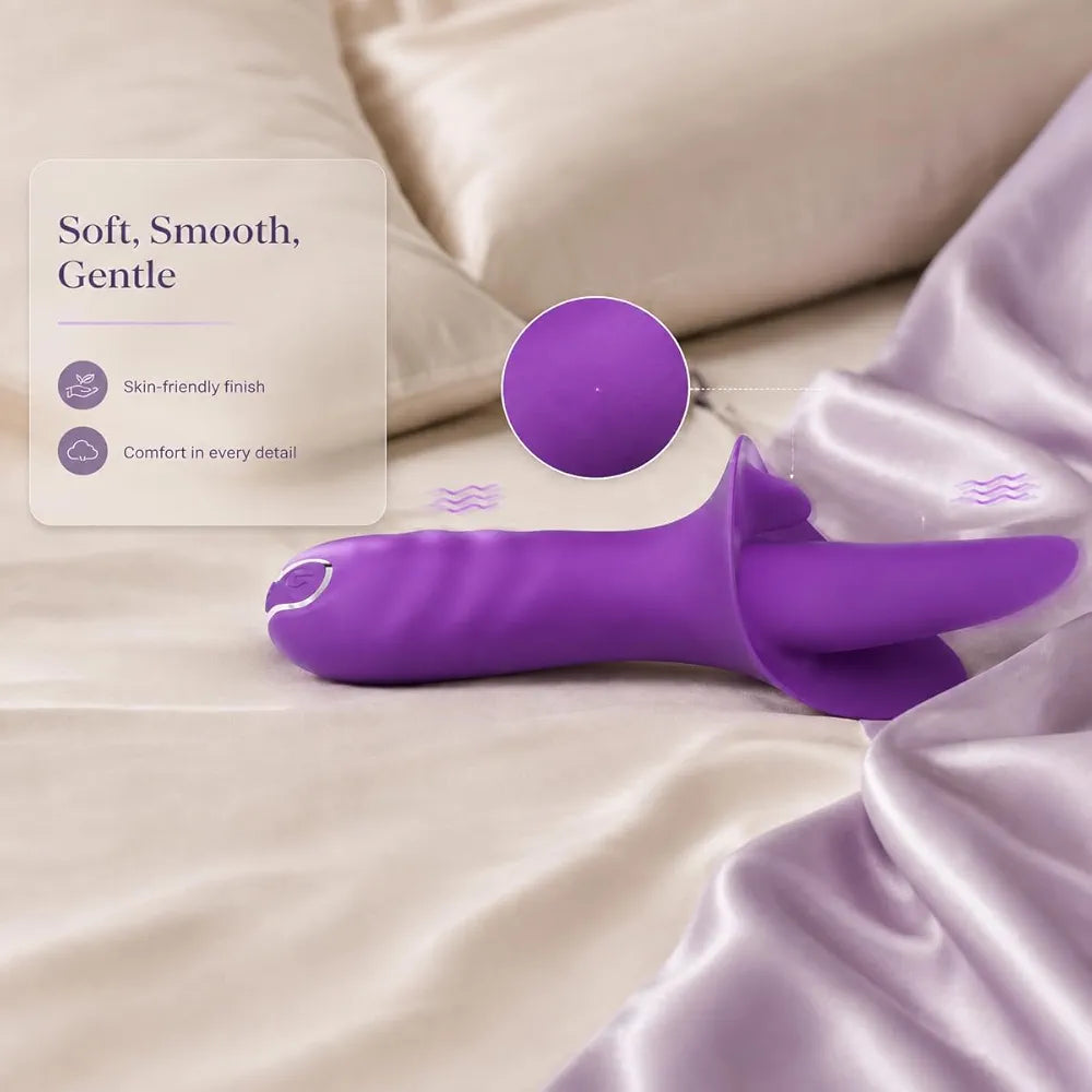 Rechargeable Silicone Clitoral and G-Spot Vibrator with 90 Stimulation Modes
