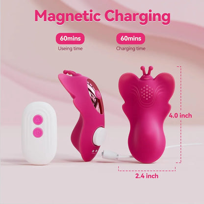 App-Controlled Wearable Butterfly Vibrator with 9 Vibration Modes - Discreet Clitoral Stimulator for Women